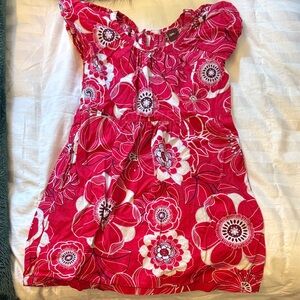 Tea Collection Red Floral Kids Dress